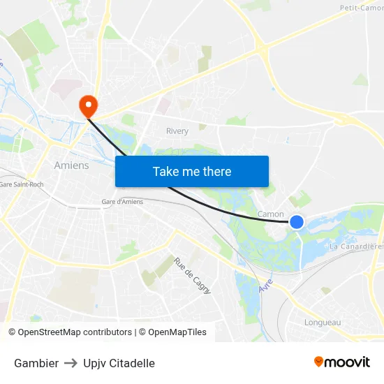Gambier to Upjv Citadelle map
