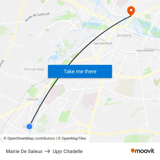 Mairie De Saleux to Upjv Citadelle map