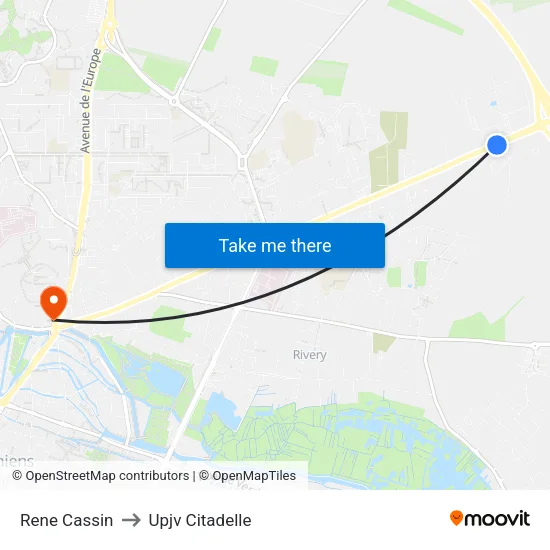 Rene Cassin to Upjv Citadelle map