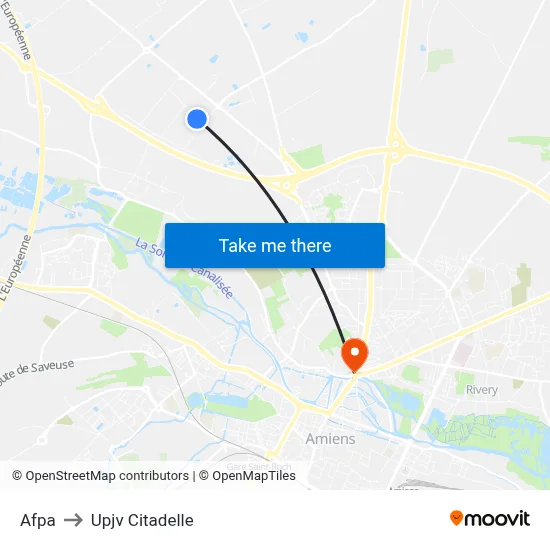 Afpa to Upjv Citadelle map