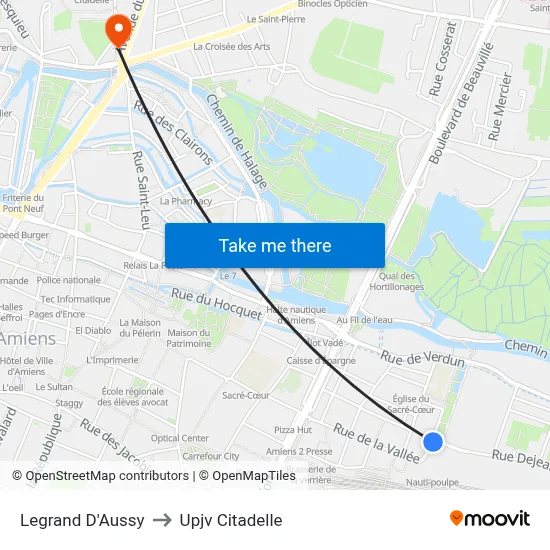 Legrand D'Aussy to Upjv Citadelle map