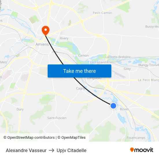 Alexandre Vasseur to Upjv Citadelle map