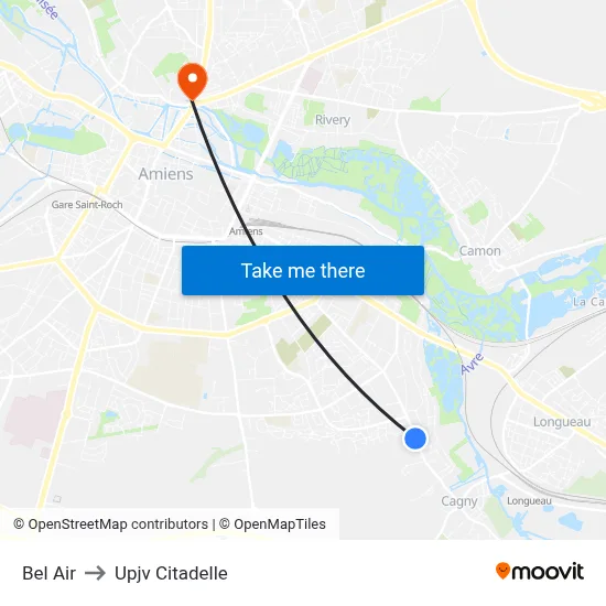 Bel Air to Upjv Citadelle map