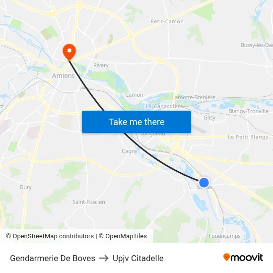 Gendarmerie De Boves to Upjv Citadelle map