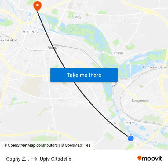 Cagny Z.I. to Upjv Citadelle map