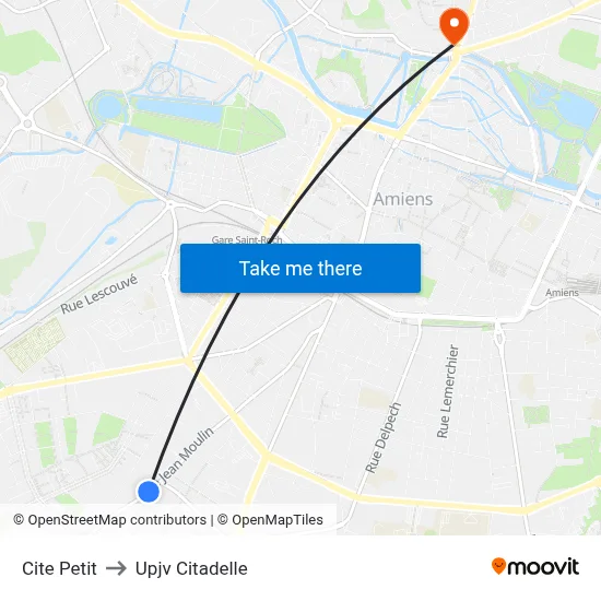Cite Petit to Upjv Citadelle map