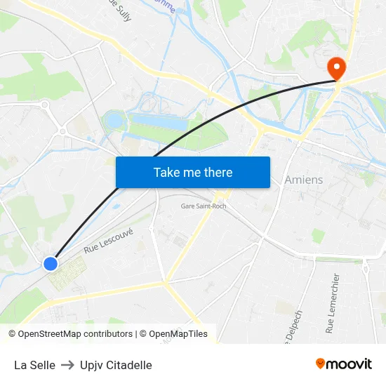 La Selle to Upjv Citadelle map