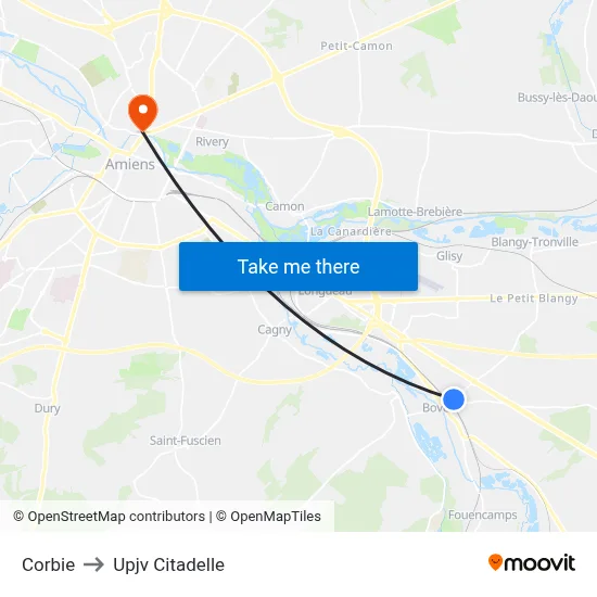 Corbie to Upjv Citadelle map