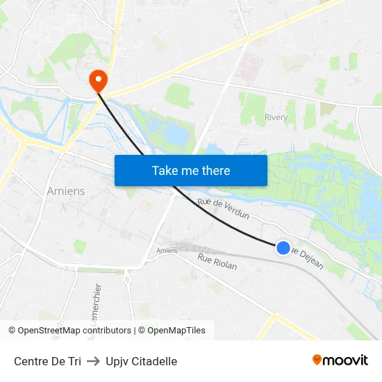 Centre De Tri to Upjv Citadelle map
