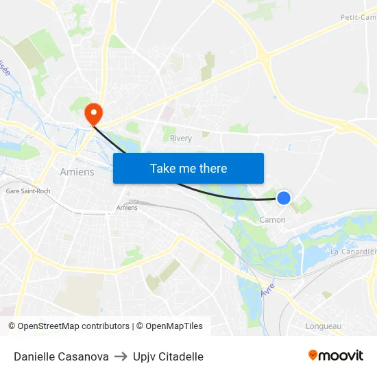 Danielle Casanova to Upjv Citadelle map