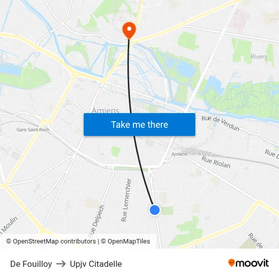 De Fouilloy to Upjv Citadelle map
