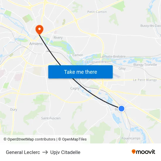 General Leclerc to Upjv Citadelle map