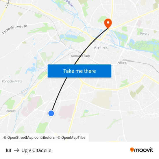 Iut to Upjv Citadelle map