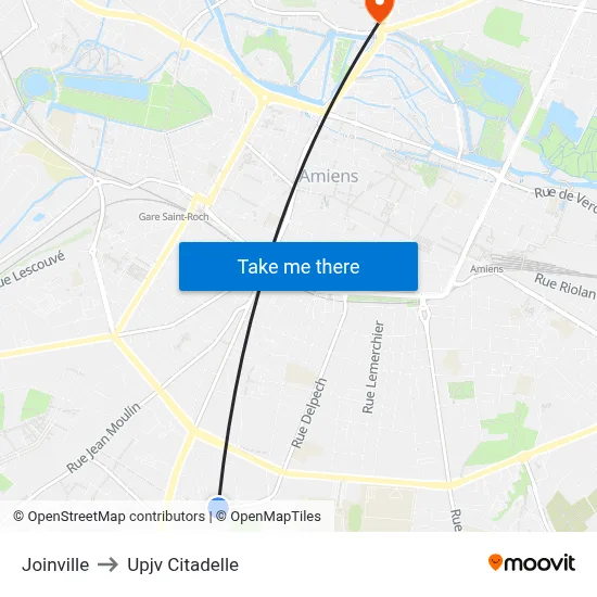 Joinville to Upjv Citadelle map