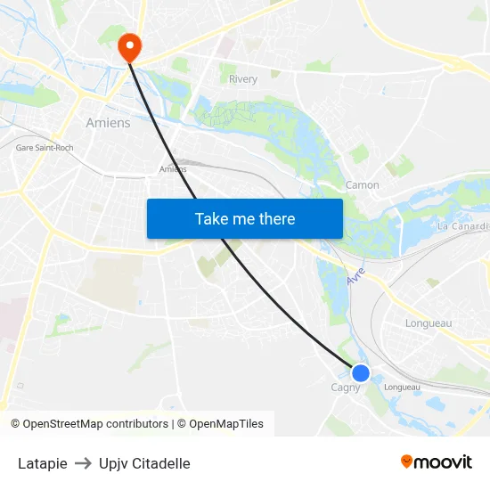 Latapie to Upjv Citadelle map