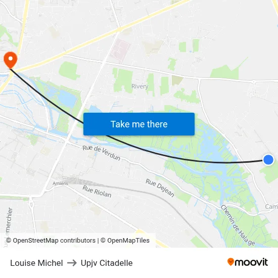 Louise Michel to Upjv Citadelle map