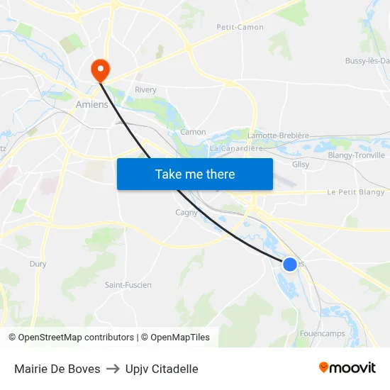 Mairie De Boves to Upjv Citadelle map