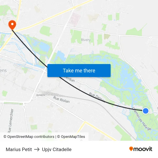 Marius Petit to Upjv Citadelle map