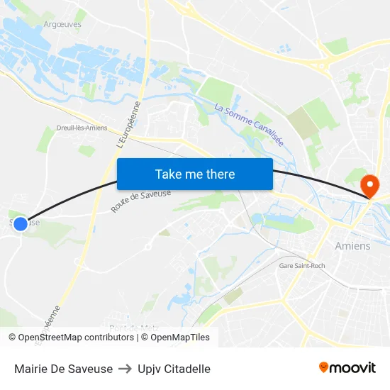 Mairie De Saveuse to Upjv Citadelle map
