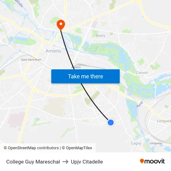 College Guy Mareschal to Upjv Citadelle map