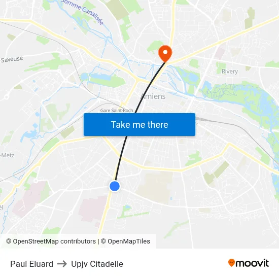 Paul Eluard to Upjv Citadelle map
