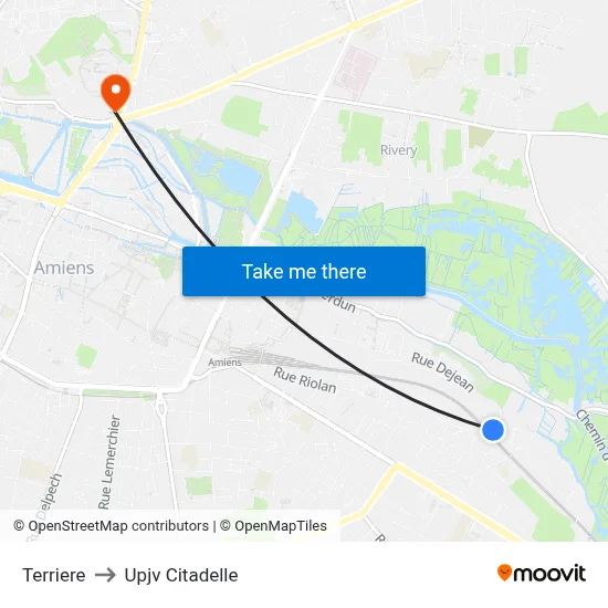 Terriere to Upjv Citadelle map