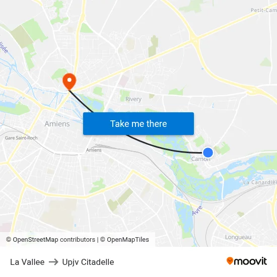 La Vallee to Upjv Citadelle map