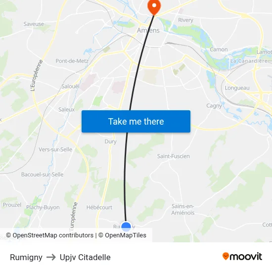 Rumigny to Upjv Citadelle map