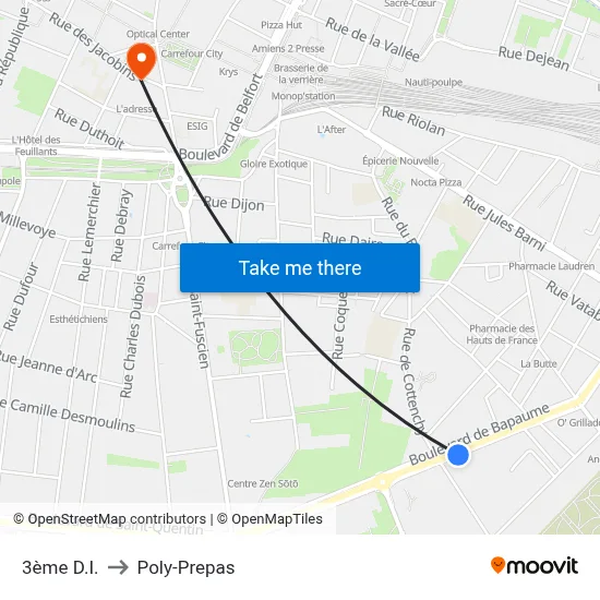 3ème D.I. to Poly-Prepas map