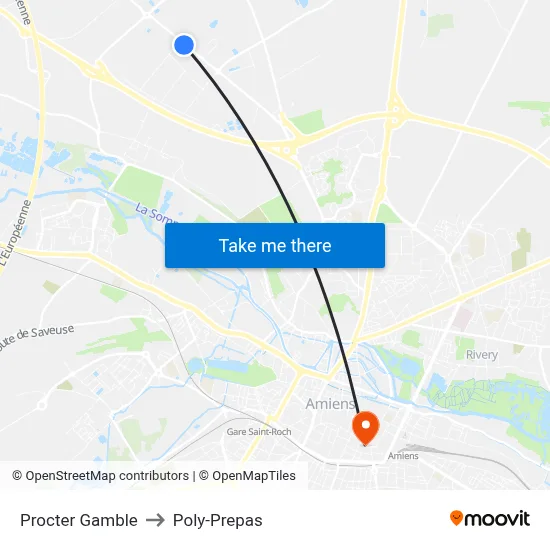 Procter Gamble to Poly-Prepas map
