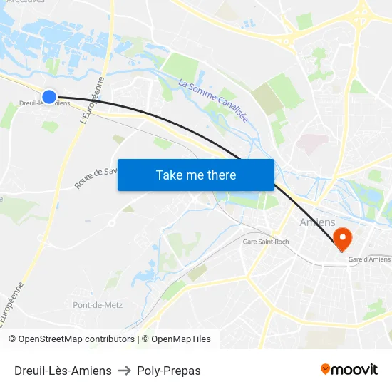 Dreuil-Lès-Amiens to Poly-Prepas map