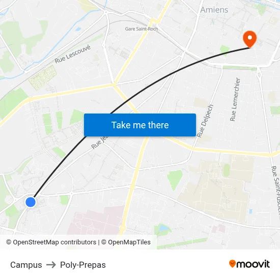 Campus to Poly-Prepas map