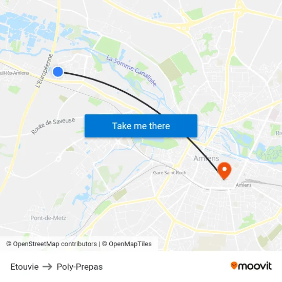 Etouvie to Poly-Prepas map