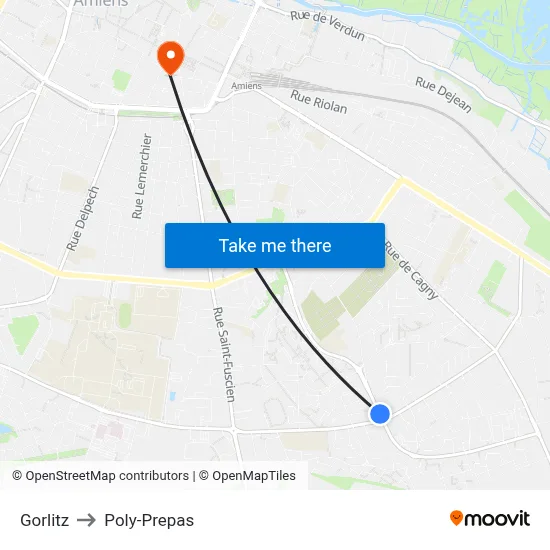 Gorlitz to Poly-Prepas map