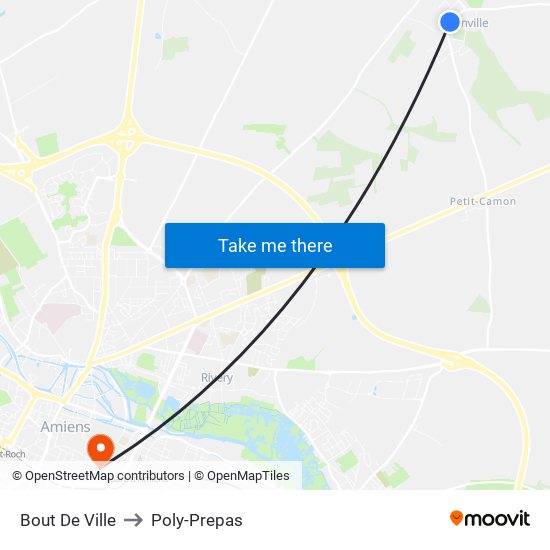 Bout De Ville to Poly-Prepas map