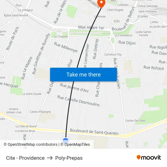 Cite - Providence to Poly-Prepas map
