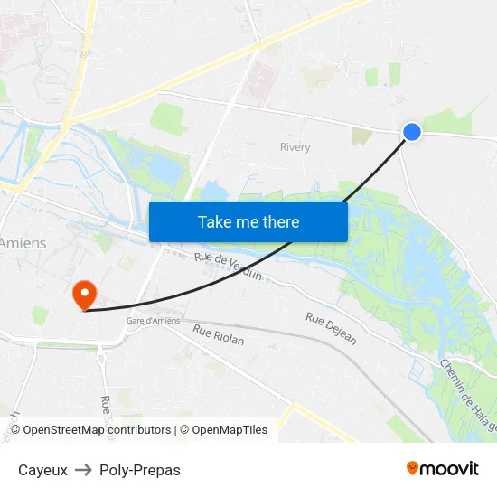 Cayeux to Poly-Prepas map