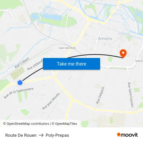 Route De Rouen to Poly-Prepas map