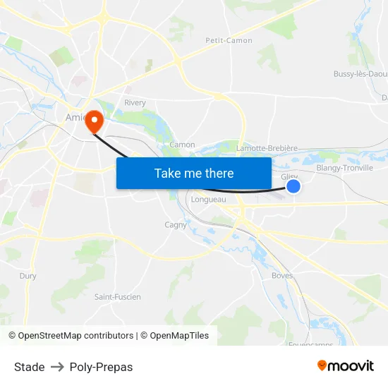 Stade to Poly-Prepas map