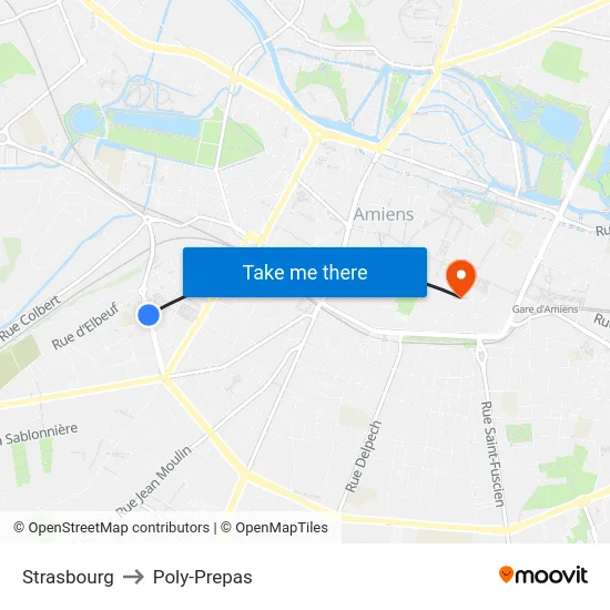 Strasbourg to Poly-Prepas map