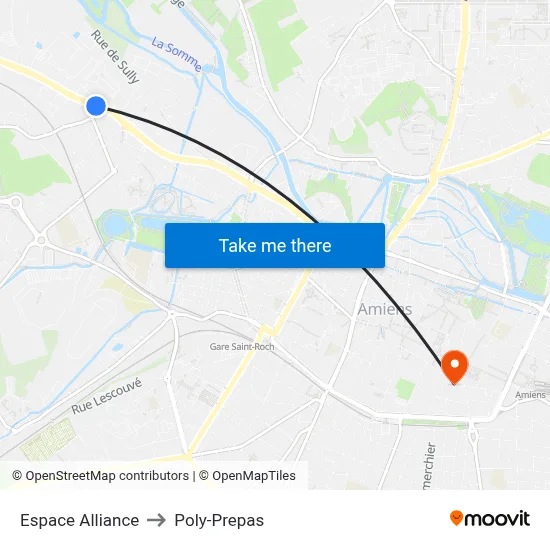 Espace Alliance to Poly-Prepas map