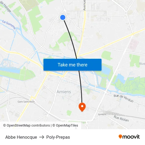 Abbe Henocque to Poly-Prepas map