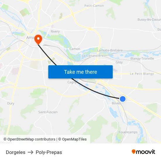 Dorgeles to Poly-Prepas map
