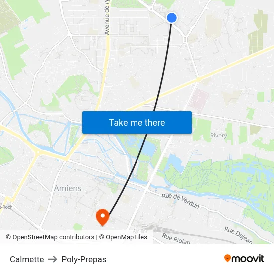 Calmette to Poly-Prepas map