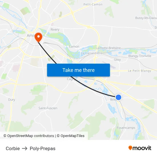 Corbie to Poly-Prepas map