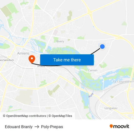 Edouard Branly to Poly-Prepas map