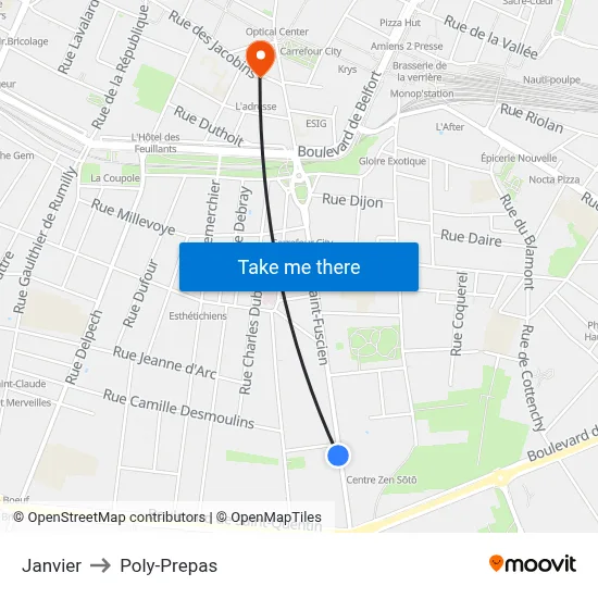 Janvier to Poly-Prepas map