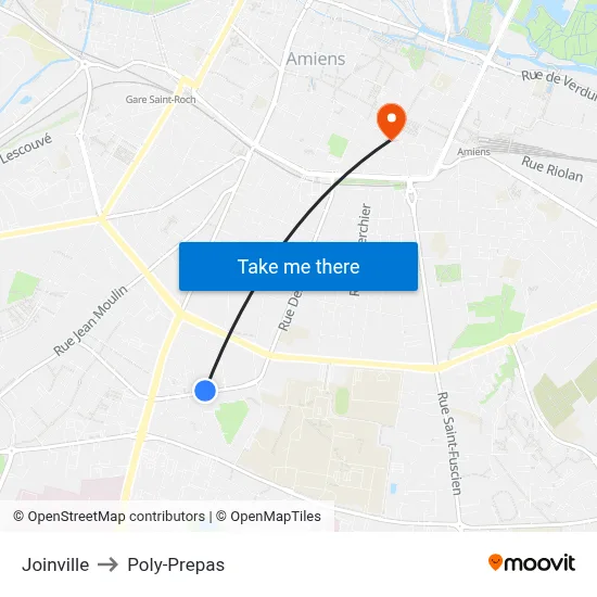 Joinville to Poly-Prepas map