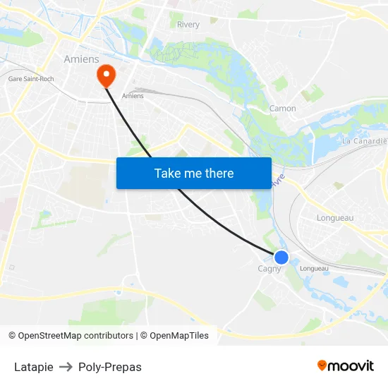 Latapie to Poly-Prepas map