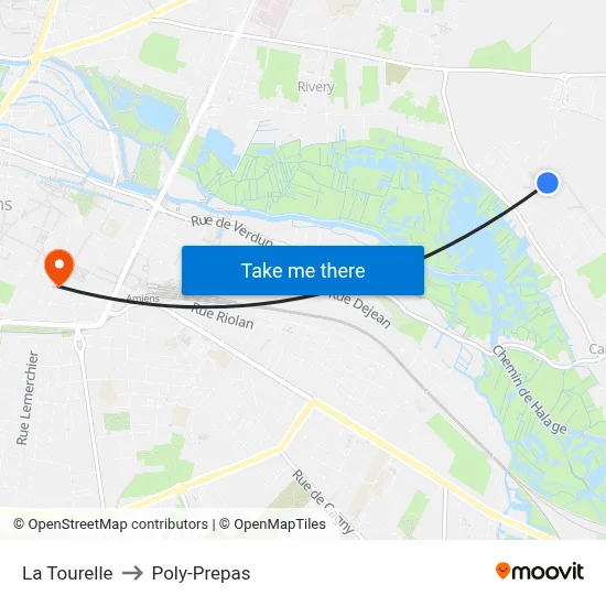 La Tourelle to Poly-Prepas map